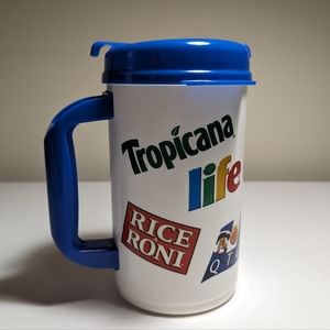 Whirley's Drink Works! Early 2000s Vintage Quaker Tropicana Travel Mug